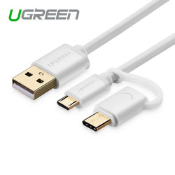 Micro USB Cable 2 in 1 USB Type C Cable Ugreen