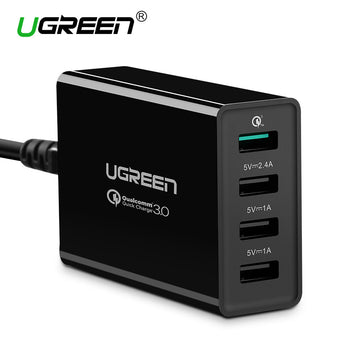 Qualcomm Quick Charge 3.0 4 Ports Smart Mobile Phone Charger Desktop USB Charger Ugreen