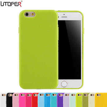 Soft Candy Coque for iphone 6 Case Rubber TPU Gel Back Skin for Apple iphone 6S Case 4.7 inch phone Protective Cover for iphone6