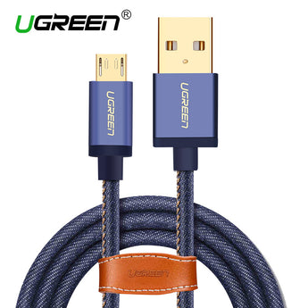 Micro USB Cable Cowboy Braided Fast Charge & data Cable Mobile Phone USB Charger Cable Ugreen