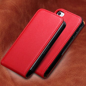KISSCASE Genuine Leather Vertical Flip Mobile Phone Case For Apple iPhone 4S 4 4G Ultra Slim Korean Style Cover For iPhone 4 4S