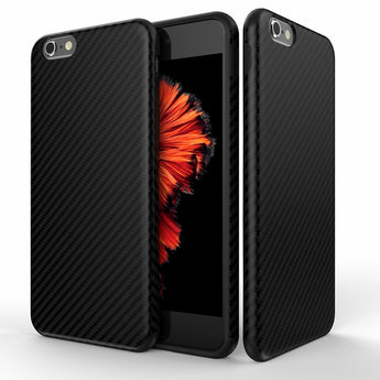 Newest Environmental Carbon Fiber Case For iPhone 6 6S Plus Soft Anti-Skid Anti-Knock Cover For iPhone 7 / Plus Leather Skin Bag