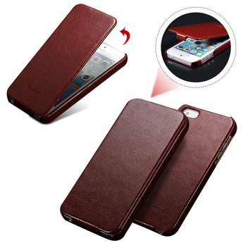 Retro 5s PU Leather Flip Capa Fundas Case For Apple iPhone  5 5S SE Ultra Thin Full Protective Back Cover For iPhone 5S SE Shell