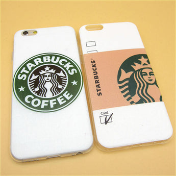 Hot Sale Fashion Starbuck Coffee TPU Slim Back Cover Skin for Apple iPhone 6 6s 4.7'' Ultra Thin Soft Phone Case Shell