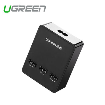 USB wall charger universal travel charger 5V 4A EU UK Plug 3 port mobile phone smart charger Ugreen