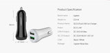 Quick Charge 2.0 18W Fast Dual USB Phone Car Charger Ugreen