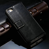 Wallet Leather Case for Apple iPhone 5S 5 SE Luxury Flip Coque Phone Bag Cover For iPhone 5s Cases Fundas TOMKAS Brand