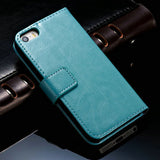 Wallet Leather Case for Apple iPhone 5S 5 SE Luxury Flip Coque Phone Bag Cover For iPhone 5s Cases Fundas TOMKAS Brand