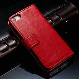 Wallet Leather Case for Apple iPhone 5S 5 SE Luxury Flip Coque Phone Bag Cover For iPhone 5s Cases Fundas TOMKAS Brand