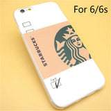 Hot Sale Fashion Starbuck Coffee TPU Slim Back Cover Skin for Apple iPhone 6 6s 4.7'' Ultra Thin Soft Phone Case Shell