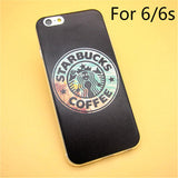 Hot Sale Fashion Starbuck Coffee TPU Slim Back Cover Skin for Apple iPhone 6 6s 4.7'' Ultra Thin Soft Phone Case Shell