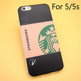 Hot Sale Fashion Starbuck Coffee TPU Slim Back Cover Skin for Apple iPhone 6 6s 4.7'' Ultra Thin Soft Phone Case Shell