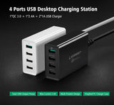 Qualcomm Quick Charge 3.0 4 Ports Smart Mobile Phone Charger Desktop USB Charger Ugreen