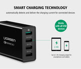 Qualcomm Quick Charge 3.0 4 Ports Smart Mobile Phone Charger Desktop USB Charger Ugreen