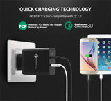 Qualcomm Quick Charge 3.0 Dual USB Wall Charger 30W Fast Mobile Phone Charger Ugreen