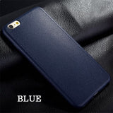 For iPhone 7 ! Super Thin Leather Pattern Texture Phone Cases For iPhone 5 5S SE 6 6S Plus Luxury Soft TPU Comfort Back Cover