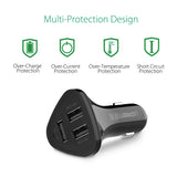 Universal Car Charger 3 Ports USB Car Charger Adapter Socket 2.4A  2.4A 1A  Ugreen