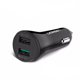 Quick Charge 2.0 18W Fast Dual USB Phone Car Charger Ugreen