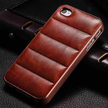 Vintage Hard Case For Apple iPhone 4 4S PU Leather Back Plastic Frame Mobile Phone Back Cover Sofa For iPhone4 New 2016