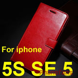 Luxury Retro wallet leather Case For Apple iPhone 6S 6 5S Case SE 5 4S 4 flip stand cover Photo frame Protective For iphone 6