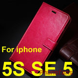 Luxury Retro wallet leather Case For Apple iPhone 6S 6 5S Case SE 5 4S 4 flip stand cover Photo frame Protective For iphone 6