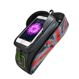 ROCKBROS MTB Road Bicycle Bike Bags Rainproof Touch Screen Cycling Top Front Tube Frame Bags 5.8/6.0 Phone Case Bike Accessories