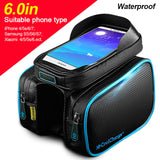 CoolChange Bicycle Frame Front Head Top Tube Waterproof Bike Bag&Double IPouch Cycling For 6.0 in Cell Phone Bike Accessories