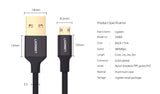 Reversible Micro USB Cable Tangle-free USB to Double Sided Data Sync USB Charger Cable Ugreen