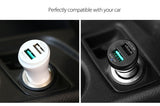 Quick Charge 2.0 18W Fast Dual USB Phone Car Charger Ugreen